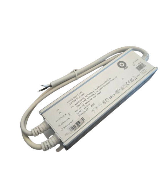 Waterdichte DALI LED voeding 200 watt 12 volt 16 Ampère - IP67 - MCHQ200V12-DA6
