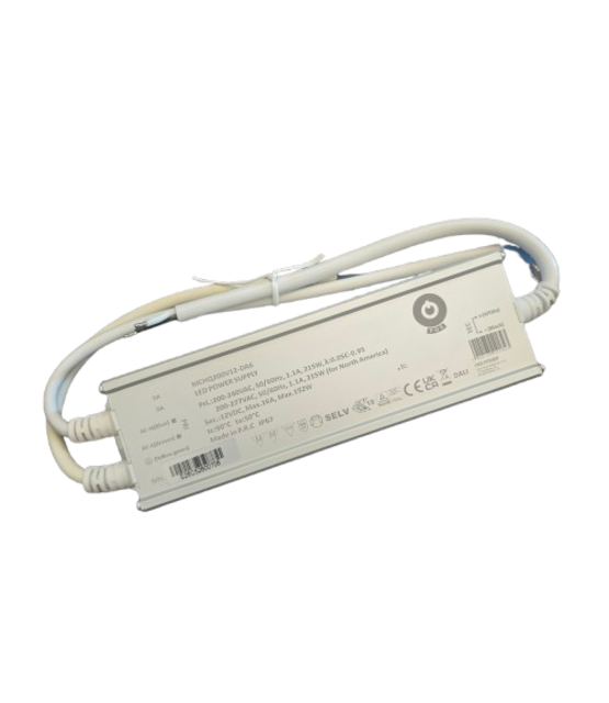 Waterdichte DALI LED voeding 200 watt 12 volt 16 Ampère - IP67 - MCHQ200V12-DA6