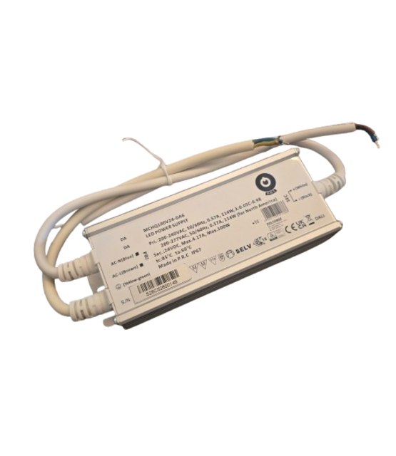 Waterdichte DALI LED voeding 100 watt 24 volt 4,17 Ampère - IP67 - MCHQ100V24-DA6