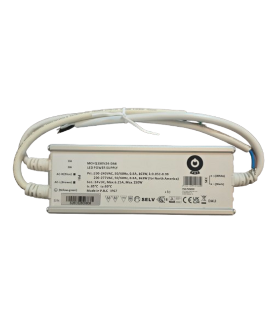 Waterdichte DALI LED voeding 150 watt 24 volt 4,17 Ampère - IP67 - MCHQ150V24-DA6