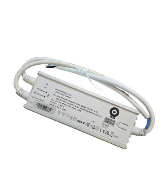 Waterdichte DALI LED voeding 150 watt 24 volt 4,17 Ampère - IP67 - MCHQ150V24-DA6