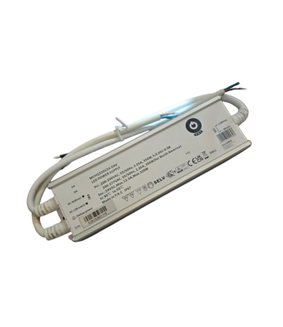 Waterdichte DALI LED voeding 320 watt 24 volt 13,3 Ampère - IP67 - MCHQ320V24-DA6