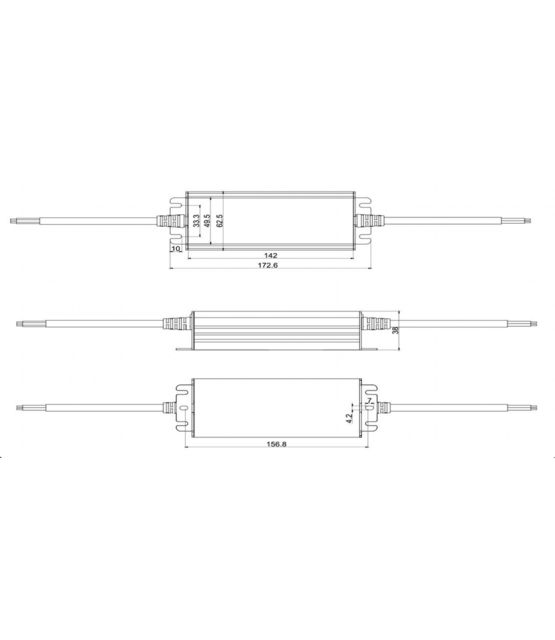 Waterdichte DALI LED voeding 150 watt 48 volt 6,66 Ampère - IP67 - MCHQ150V48-DA6