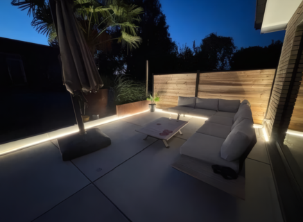 Volledig lichtplan met railverlichting voor Reserved Treasures Club
