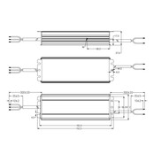 LED voeding 240 watt 24 volt 10 Ampère – IP67 waterdicht – GLP GV6-240B024