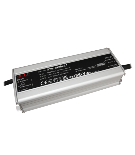 LED voeding 200 watt 24 volt 8.4 Ampère – IP67 waterdicht – GLP GV6-200B024