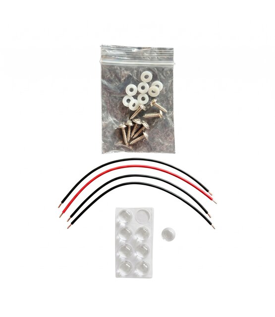 LED Sheet 3000K - aansluit kabel- rubbere montage pads - Schroefjes & ringen