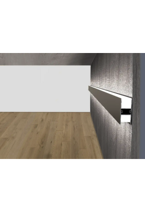 Wit LED wandprofiel Up Down - 2 meter met boven en onder klikafdekking 46 mm x 18.5 mm - UpDown10 WIT