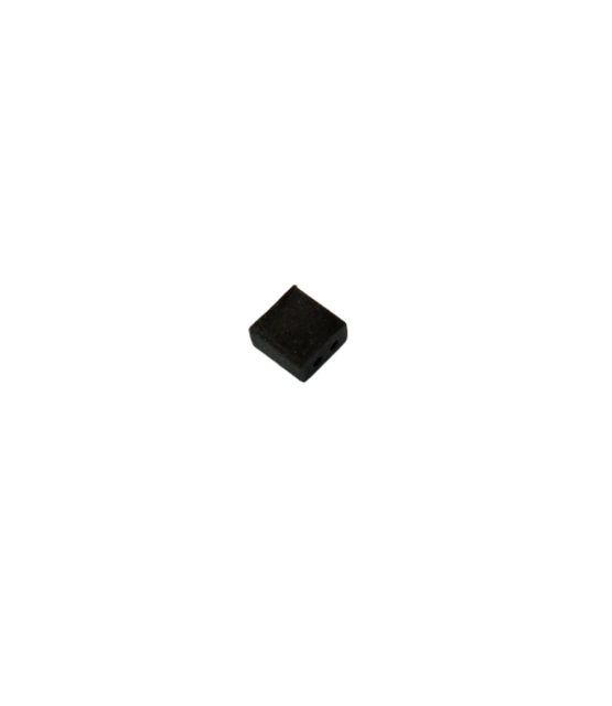 Zwarte eindkap neonflex 4 x 8mm met kabeldoorvoer zwart - 1 stuk