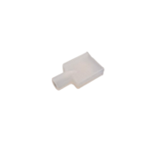 Eindkap neonflex 6 x 12mm met kabeldoorvoer wit/opaal - 1 stuk