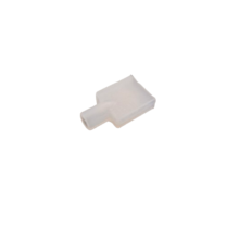 Eindkap neonflex 6 x 12mm met kabeldoorvoer wit/opaal - 1 stuk