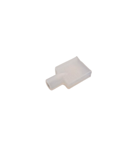 Eindkap neonflex 6 x 12mm met kabeldoorvoer wit/opaal - 1 stuk