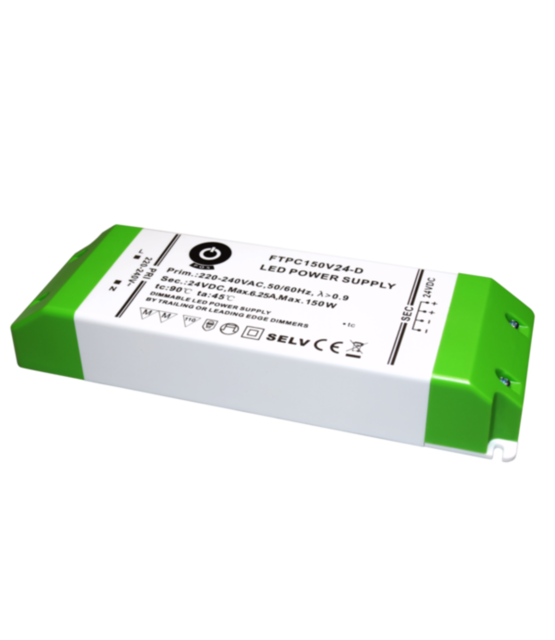 Fase afsnijding Dimbare LED voeding 150 watt 24 volt 6,25 ampere - IP20 FTPC150V24-D