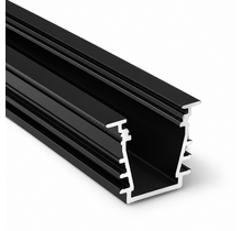 Zwart LED plafond profiel inclusief opaal afdekking 23.4 mm x 19 mm - GYPROC10ZWART