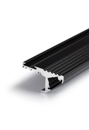 LED strip trapprofiel met afdekking 41,5 mm x 20,6 mm - D10ZWART