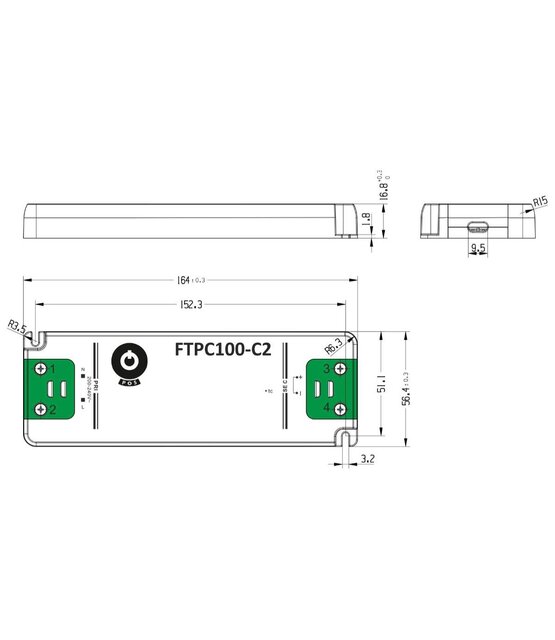 LED driver 100 watt 24 volt 4.17 ampere - IP20 - compact - FTPC100V24-C2