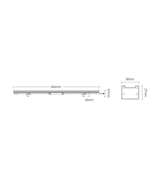 100cm Waterdichte LED Wallwasher Gevel verlichting - breedstraler  RGBCCT 24 watt 230V IP66 -