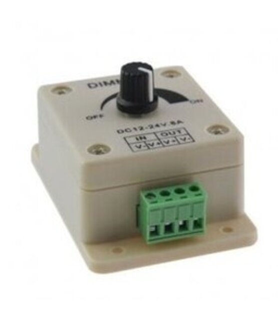 LED draaidimmer 12V/24V 8A - Opbouw model