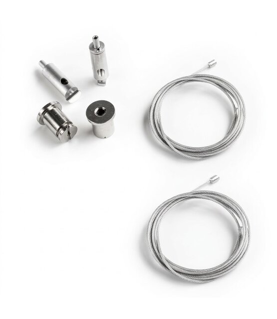 ALU kabel ophangsysteem voor LED profiel, XL306ALU, XL306WIT, XL306ZWART, XL340ALU, XL340WIT, XL340ZWART- kabels voor LED profiel - ALU