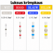 LED kabelverbinders, waterdicht geïsoleerd, 4 maten, 26-10 AWG, soldeerverbinders met krimpslang, krimpkous, krimpverbinders voor 12V, 24V, 48V