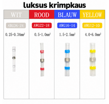 LED kabelverbinders, waterdicht geïsoleerd, 4 maten, 26-10 AWG, soldeerverbinders met krimpslang, krimpkous, krimpverbinders voor 12V, 24V, 48V