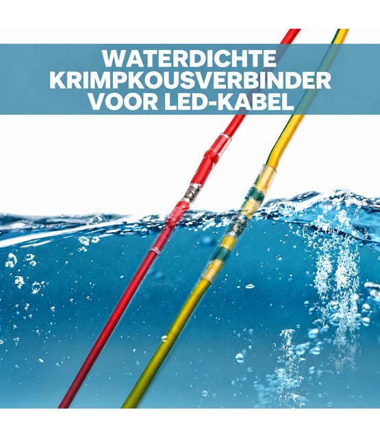LED kabelverbinders, waterdicht geïsoleerd, 4 maten, 26-10 AWG, soldeerverbinders met krimpslang, krimpkous, krimpverbinders voor 12V, 24V, 48V