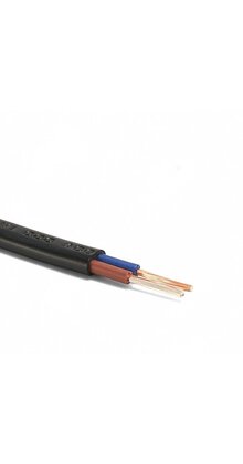 Installatiekabel  0,75mm² 18AWG 2-aderige platte installatie kabel met PVC bescherming en koperen kern  - 100cm (tot 100m op rol)