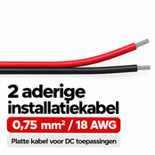 LED strip aansluitkabel 2-polig, YZWL 2x0,75mm - 1 meter