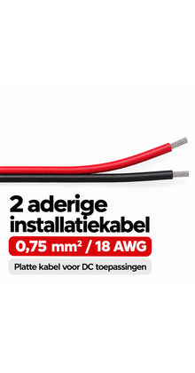 LED strip aansluitkabel 2-polig, YZWL 2x0,75mm - 1 meter