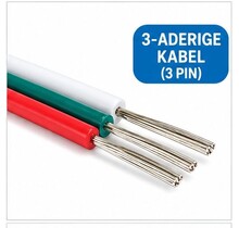 Dual white - CCT LED strip aansluitkabel 3-polig - 0,5 mm2 1 meter - voor dual white LED strips