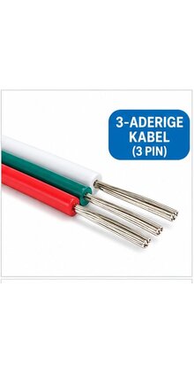 Dual white - CCT LED strip aansluitkabel 3-polig - 0,5 mm2 1 meter - voor dual white LED strips - 3 aderige kabel