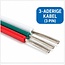 LED strip aansluitkabel Dual white - CCT LED strip aansluitkabel 3-polig - 0,5 mm2 1 meter - voor dual white LED strips