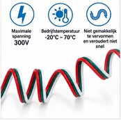 Dual white - CCT LED strip aansluitkabel 3-polig - 0,5 mm2 1 meter - voor dual white LED strips