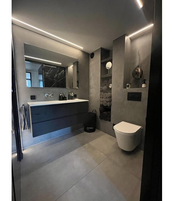Extra smal LED tegel en stuc profiel inclusief klikafdekking 29,70mm x 9,85mm - SLIMSTUC300