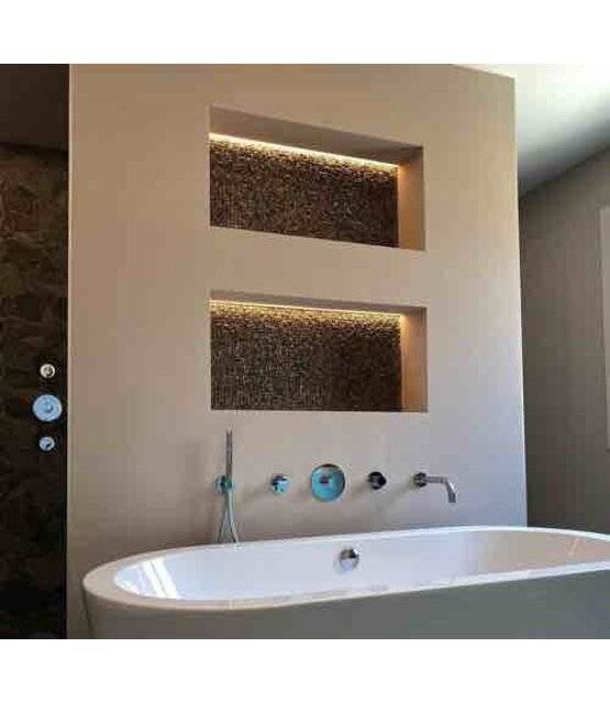 Extra smal LED tegel en stuc profiel inclusief klikafdekking 29,70mm x 9,85mm - SLIMSTUC300