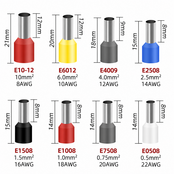 Adereindhulzen voor LED kabels van 0,25 tot 10 mm²