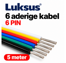 RGBCCT Kabel 6-polig, YZWL 4x0,35mm - 22AWG - 5 meter