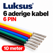 RGBCCT Kabel 6-polig, YZWL 4x0,35mm - 22AWG - 10 meter