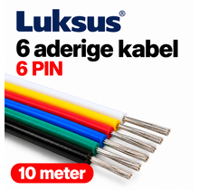 RGBCCT Kabel 6-polig, YZWL 4x0,35mm - 22AWG - 10 meter