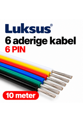 RGBCCT Kabel 6-polig, YZWL 4x0,35mm - 22AWG - 10 meter