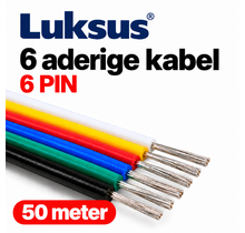RGBCCT Kabel 6-polig, YZWL 4x0,35mm - 22AWG - 50 meter