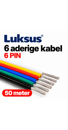 RGBCCT Kabel 6-polig, YZWL 4x0,35mm - 22AWG - 50 meter