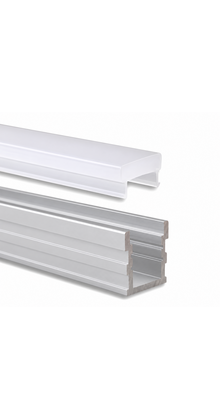 Overrijdbaar LED profiel 2 meter met extra dikke klikafdekking 26 mm x 26 mm - PA3