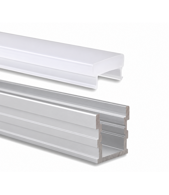 Overrijdbaar LED profiel 2 meter met extra dikke klikafdekking 26 mm x 26 mm - PA3