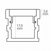Overrijdbaar LED profiel 2 meter met extra dikke klikafdekking 26 mm x 26 mm - PA3