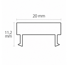 Losse LED profiel afdekking - 200cm - opaal - extra dik overrijdbaar - PA3
