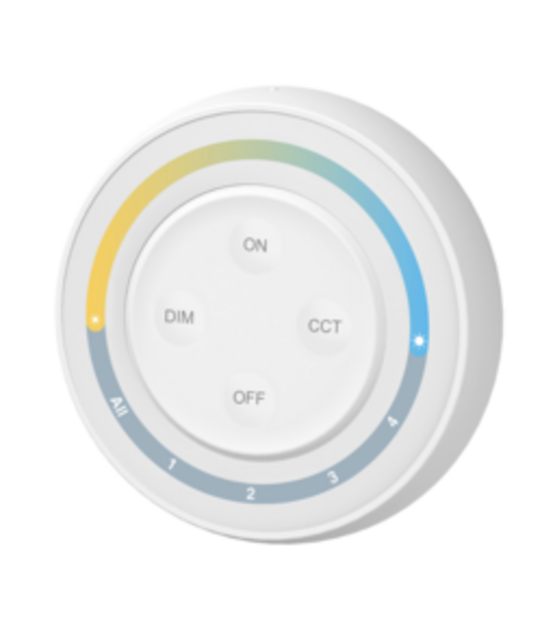 LED draadloze wanddimmer 4 zone voor Dual white - Miboxer S1W+