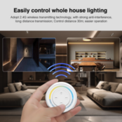 LED draadloze wanddimmer 4 zone voor Dual white - Miboxer S1W+
