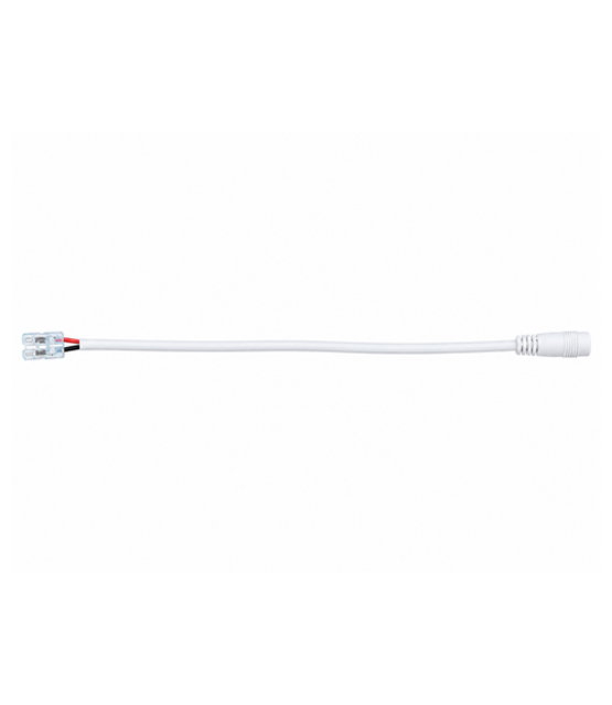COB 8 mm LED strip klik connector 1 zijdig draad met female DC plug - soldeervrij