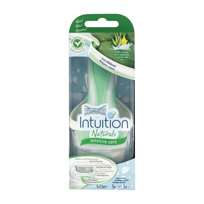 Wilkinson Wilkinson Intuition Naturals Sensitive Care Houder +2 scheermesjes